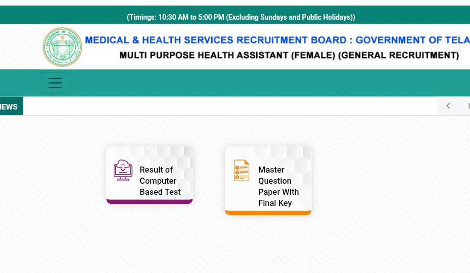 Telangana MPHA (ANM) Results